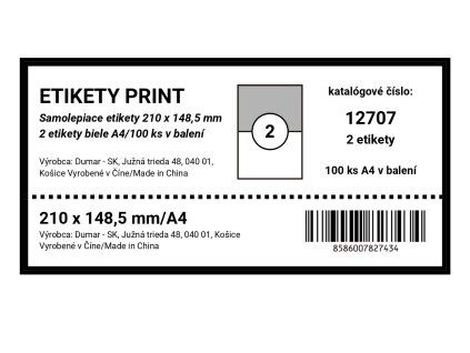 Etikety print 210 x 148,5 mm A4/100ks