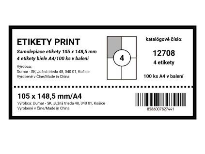 Etikety print 105 x 148,5 mm A4/100ks