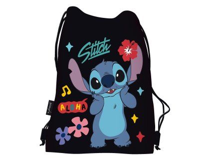 Disney Stitch Aloha vrecko na prezuvky čierne (P)